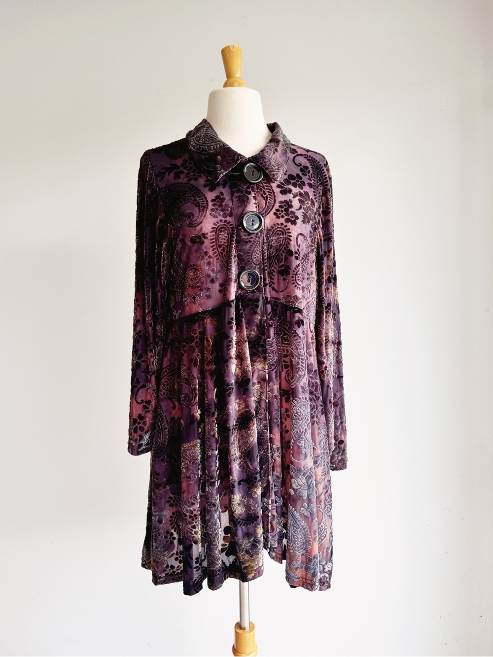 Surrealist Velvet Burnout Babydoll Dress M / 8